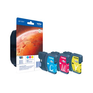 Brother Tintenpatronen LC-1100HY Rainbowkit (je 1x M/C/Y)