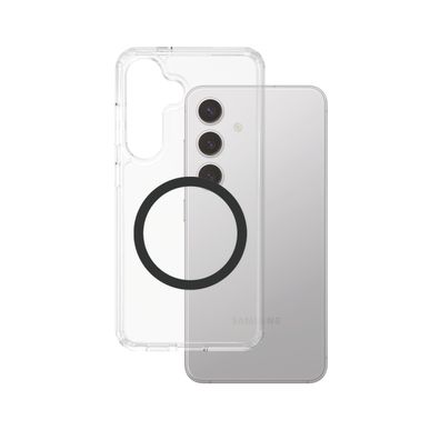 CARE Flagship Case Clear w. Black QI Compatible Galaxy S25