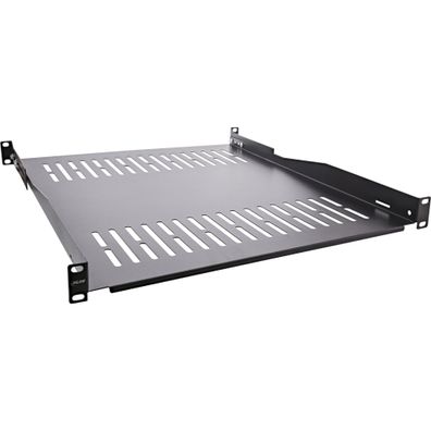 InLine® 19Zoll Fachboden, 550mm, 50kg, 1HE, RAL 9005 schwarz