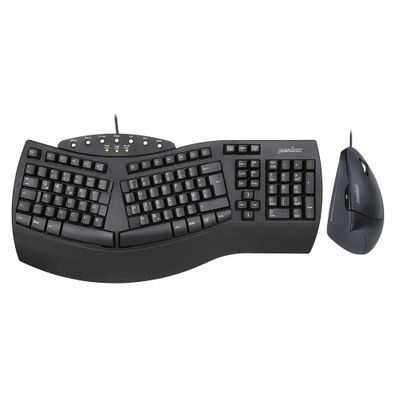 Perixx Periduo-512 DE, Tastatur- und Maus-Set, kabelgebunden, ergonomisch