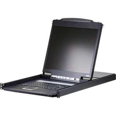 ATEN CL1308N ES KVM-Switch 8-Port, 19Zoll-LCD-Konsole (PS/2-USB, VGA) ES-Layout
