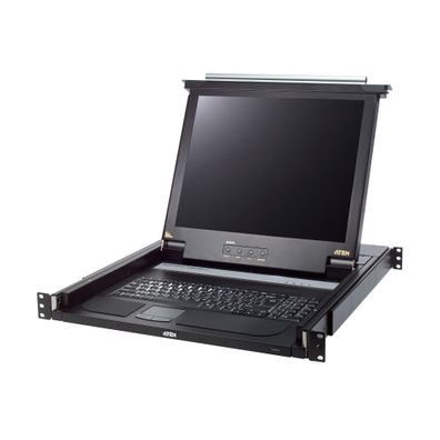 ATEN CL1000M ES Single Rail 17Zoll-LCD-Konsole, 19Zoll 1HE, ES-Layout (PS/2-USB,