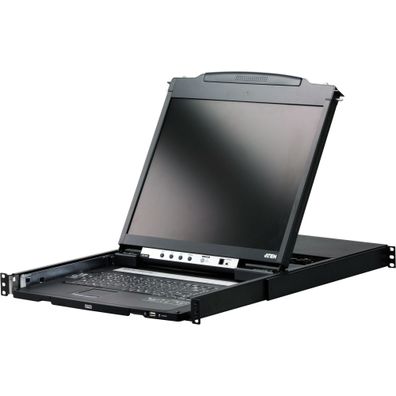 ATEN CL5800N SL Dual Rail 19Zoll-LCD-Konsole, 19Zoll 1HE (PS/2-USB, VGA) SL-Layo