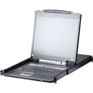 ATEN CL5708IM SL KVM over IP Switch 8-Port 17Zoll-LCD (PS/2-USB VGA) SL-Layout
