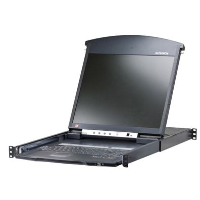 ATEN KL1516AiN SL Cat.5 KVM over IP Switch 16-Port 19Zoll-LCD, Dual-Rail, SL-Lay