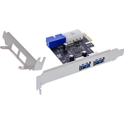 InLine® Schnittstellenkarte, 4x USB 3.2 Gen.1, (2 + 2) PCIe, low profile Slotblech