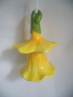 OSTERN Frühlingsblumen Resin Hängedeko gelbe Glockenblume 2er Set ca 9cm*