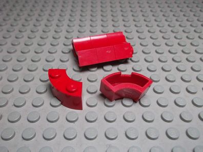 Lego 5 rote Brunnensteine Viertelsteine 2x2 Nummer 3063
