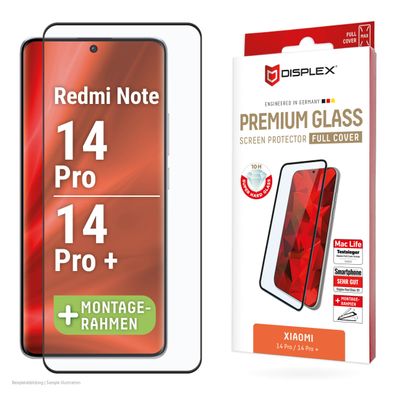Displex Panzerglas 10H vollflächig für Xiaomi Redmi N. 13Pro+ / 14 Pro