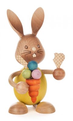 Osterhase "Stupsi" mit Eis 7x13x9cm NEU Hase Holzhase Osterdeko Osterfigur Erzge