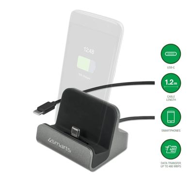 4smarts Ladestation VoltDock USB-C 60W, grau