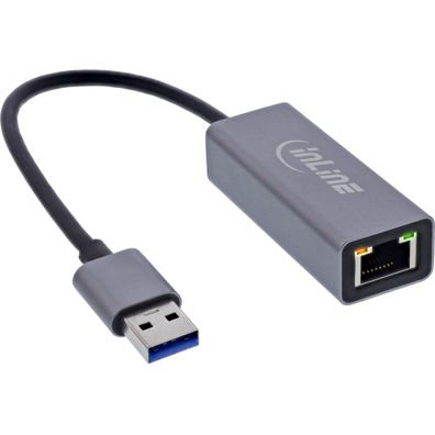 InLine® USB 3.2 Netzwerkadapter Kabel, USB-A zu RJ45 Gigabit Netzwerk