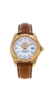 Breitling Galactic 32 Gold mit Lederarmband