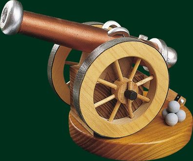 Räucherfigur Kanone Höhe= 12cm NEU Räuchermann Rauchmann Räucherkerze Rauchen Fig
