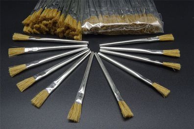 100x Lötwasserpinsel Lötpinsel Pinsel 10mm Felder Naturborsten Lötarbeiten Löten
