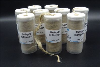 9x Hanfspule 80g Hanfspender Gewindehanf Dichtungshanf Hanfrolle Sanitär