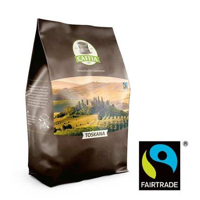 Caffia Toskana volle Kanne Röstkaffee 48 x 65g Filterbeutel, Fairtrade