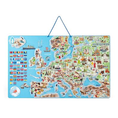 Magnetische Karte Europa Gesellschaftsspiel 3 in 1