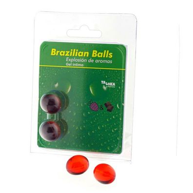 Set 2 Brasilianische Kugeln Erdbeer- und Schokoladenaroma