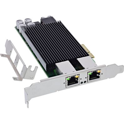 InLine® Dual Gigabit Netzwerkkarte, 2x RJ45 1 Gb/s, PCIe x4, PoE
