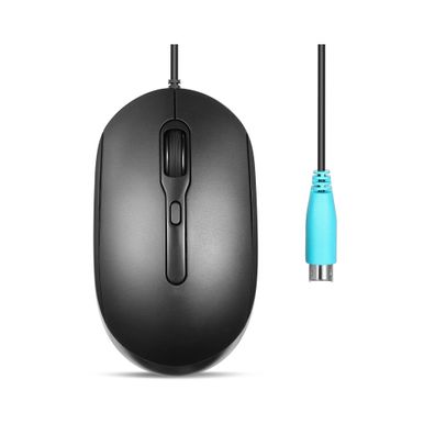 Perixx Perimice-222pb, Maus, optisch, 4 Tasten, Silent, PS2, schwarz