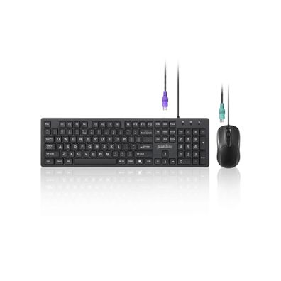 Perixx Periduo-117 P US Tastatur-Maus-Set, PS/2, kabelgebunden, schwarz