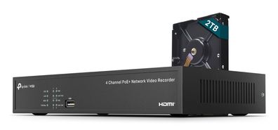 Omada VIGI NVR1004H-4P-2TB VIGI 4 Channel PoE Video Recorder