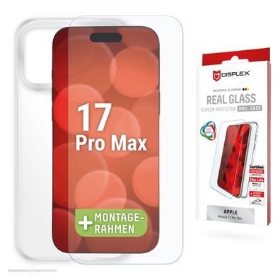 Displex Panzerglas 10H inklusive Handyhülle transparent für iPhone 17 Pro Max
