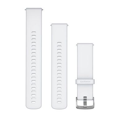 Garmin Schnellwechsel-Armband, Silikon Steinweiss/Silber 22mm