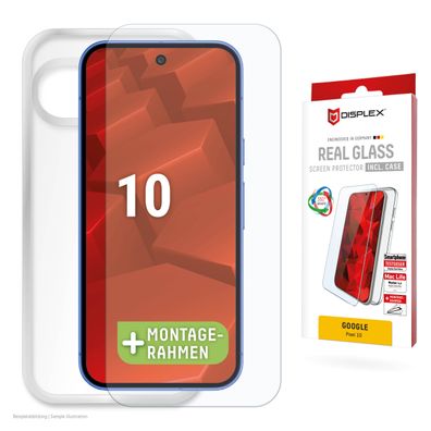 Displex Panzerglas 10H inklusive Handyhülle transparent für Google Pixel 10