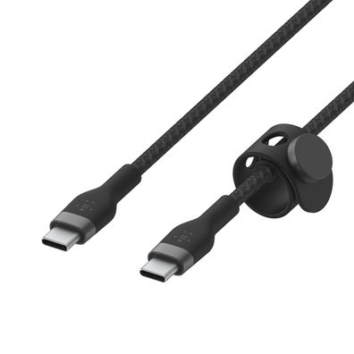 Belkin Belkin PRO Flex USB-C/USB-C Silikon-Kabel, 1m, schwarz