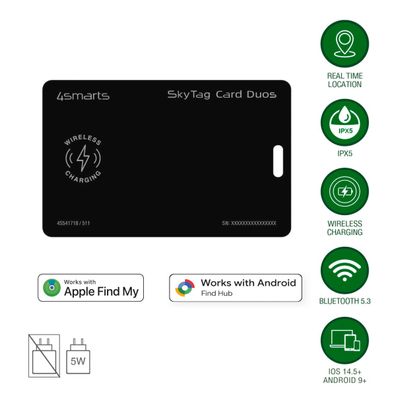 4smarts Standort-Finder SkyTag Card Duos ReCharge