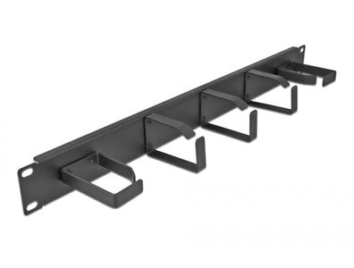 Delock 19Zoll Kabelmanagement Rangierpanel mit 5 Metall Bügeln