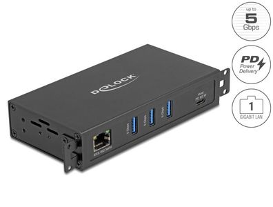 Delock 3 Port USB 5 Gbps Hub + RJ45 Gigabit LAN PoE++ Port mit USB Type-C? Host
