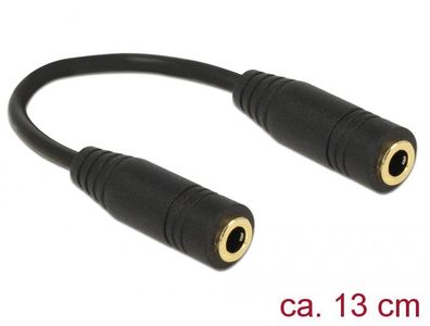 Delock Adapter Audio Klinke 3,5mm Buchse > Buchse 4 Pin Metall 13 cm