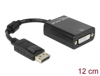 Delock Adapter Displayport 1.1 Stecker > DVI Buchse Passiv schwarz