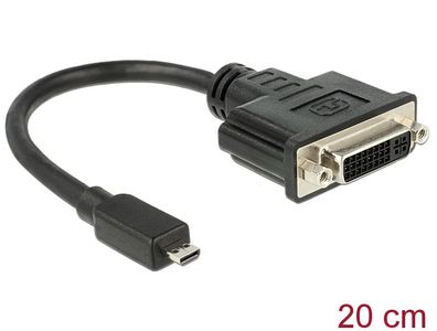 Delock Adapter HDMI Micro-D Stecker > DVI 24 + 5 Buchse 20cm