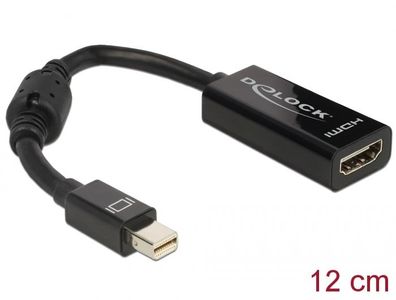 Delock Adapter mini Displayport 1.1 Stecker > HDMI Buchse Passiv schwarz