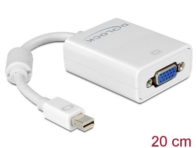 Delock Adapter mini Displayport 1.2 Stecker > VGA Buchse Passiv weiß
