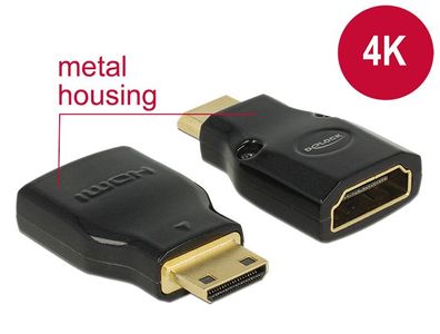 Delock Adapter mini HDMI-C Stecker > A Buchse 4K