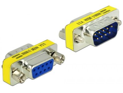 Delock Adapter Seriell Sub-D 9 Pin Stecker > Sub-D 9 Pin Buchse, Port Schoner