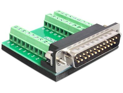 Delock Adapter Sub-D 25 Pin Stecker > Terminalblock 27 Pin