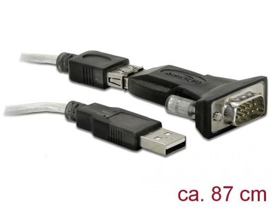 Delock Adapter USB 2.0 > 1 x Seriell RS-232 DB9