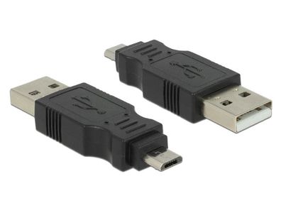 Delock Adapter USB 2.0 Typ Micro-B Stecker > USB 2.0 Typ-A Stecker