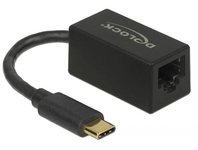 Delock Adapter USB 3.0 Type-C? > 1 x Gigabit LAN RJ45 kompakt schwarz