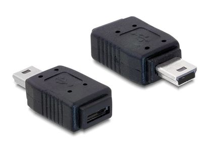 Delock Adapter USB mini Stecker > USB micro-A+B Buchse