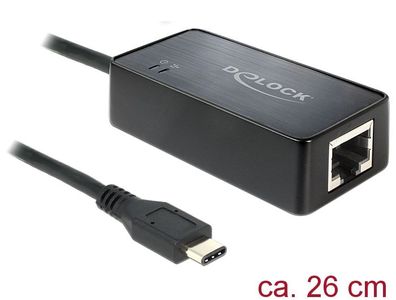 Delock Adapter USB Type-C? Stecker > Gigabit LAN 10/100/1000 Mb/s
