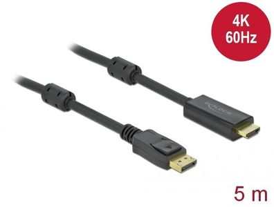 Delock Aktives DisplayPort 1.2 zu HDMI Kabel 4K 60 Hz 5 m