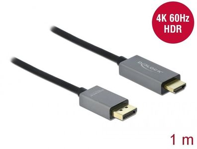 Delock Aktives DisplayPort 1.4 zu HDMI Kabel 4K 60 Hz (HDR) 1 m