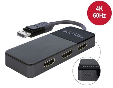 Delock DisplayPort 1.4 Splitter 1 x DisplayPort zu 3 x HDMI MST